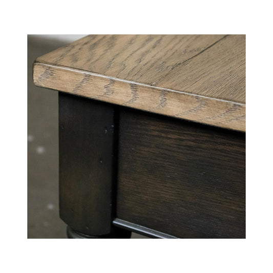 Barrington - 2 Tone Rectangular Coffee Table - Antique Oak / Matte Black