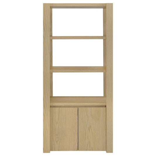 Laurelton - 3-Shelf Media Tower Tall Pier Cabinet - Light Oak