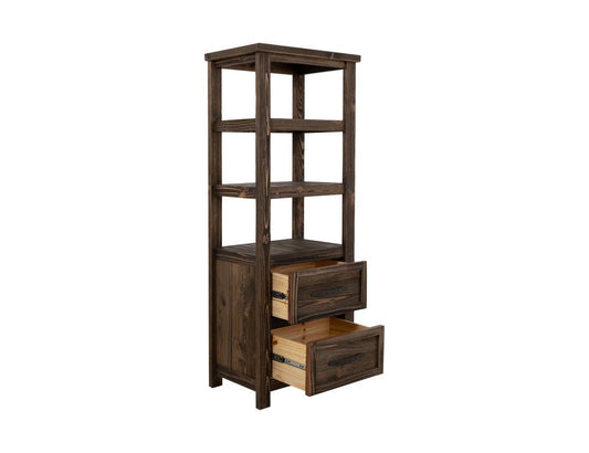 Dutton - Wall Unit With Electric Fireplace Insert - Brown