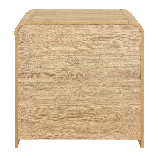 Mara - Two Drawer End Table / Bedside Table - Natural