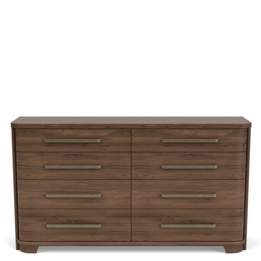 Delia - 8 Drawer Dresser - Nouveau Walnut