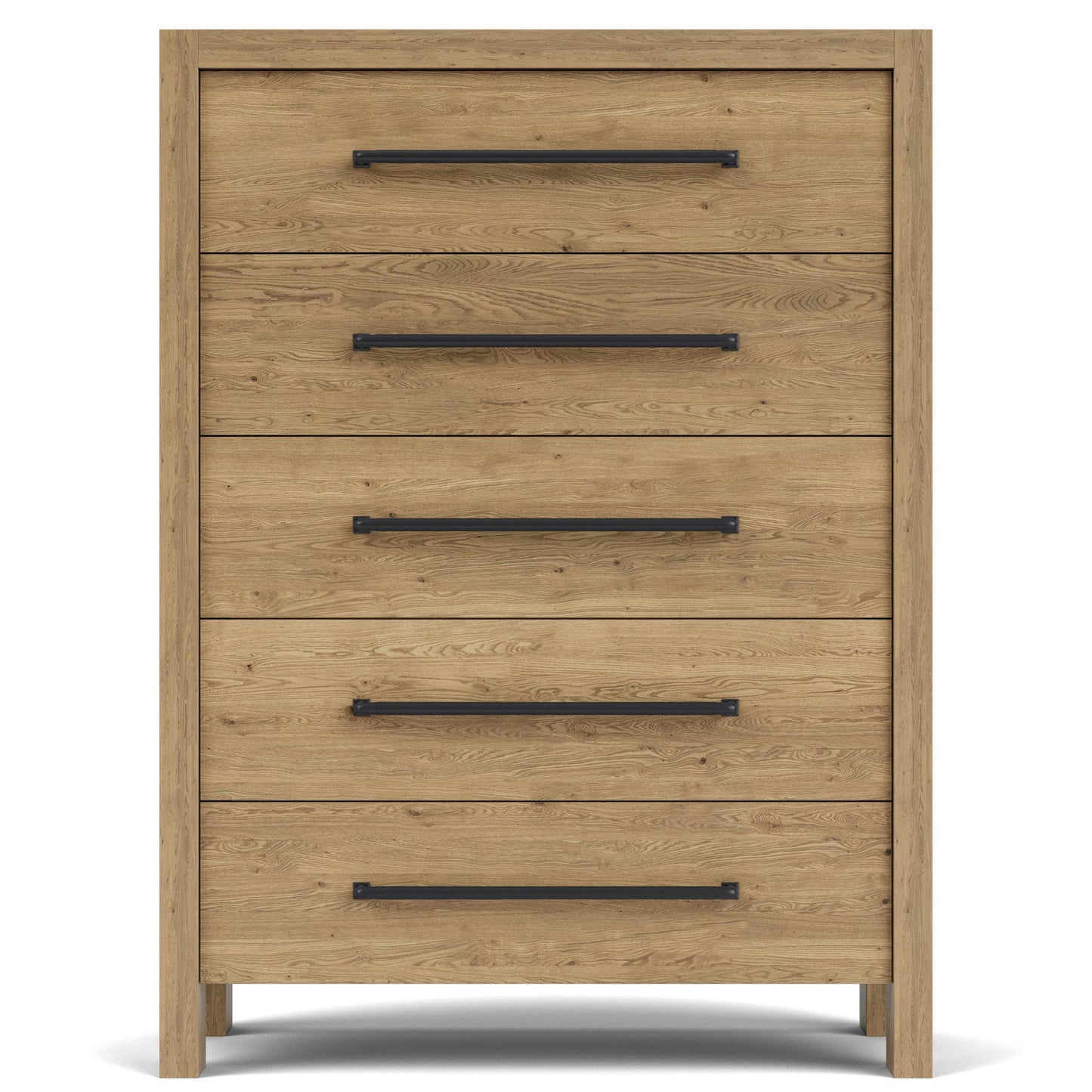 Davie - Five Drawer Chest - Light Brown