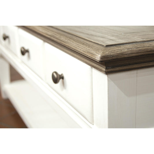 Myra - Leg Coffee Table - Natural / Paperwhite