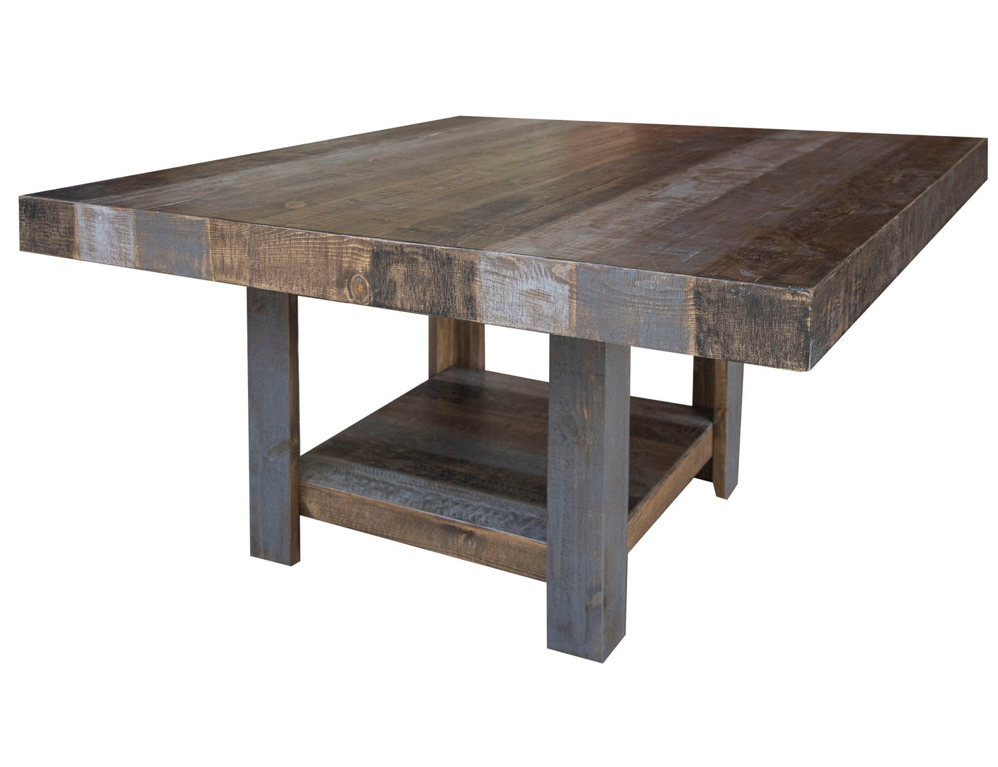 Loft - 54” Square Table - Two Tone Gray / Brown