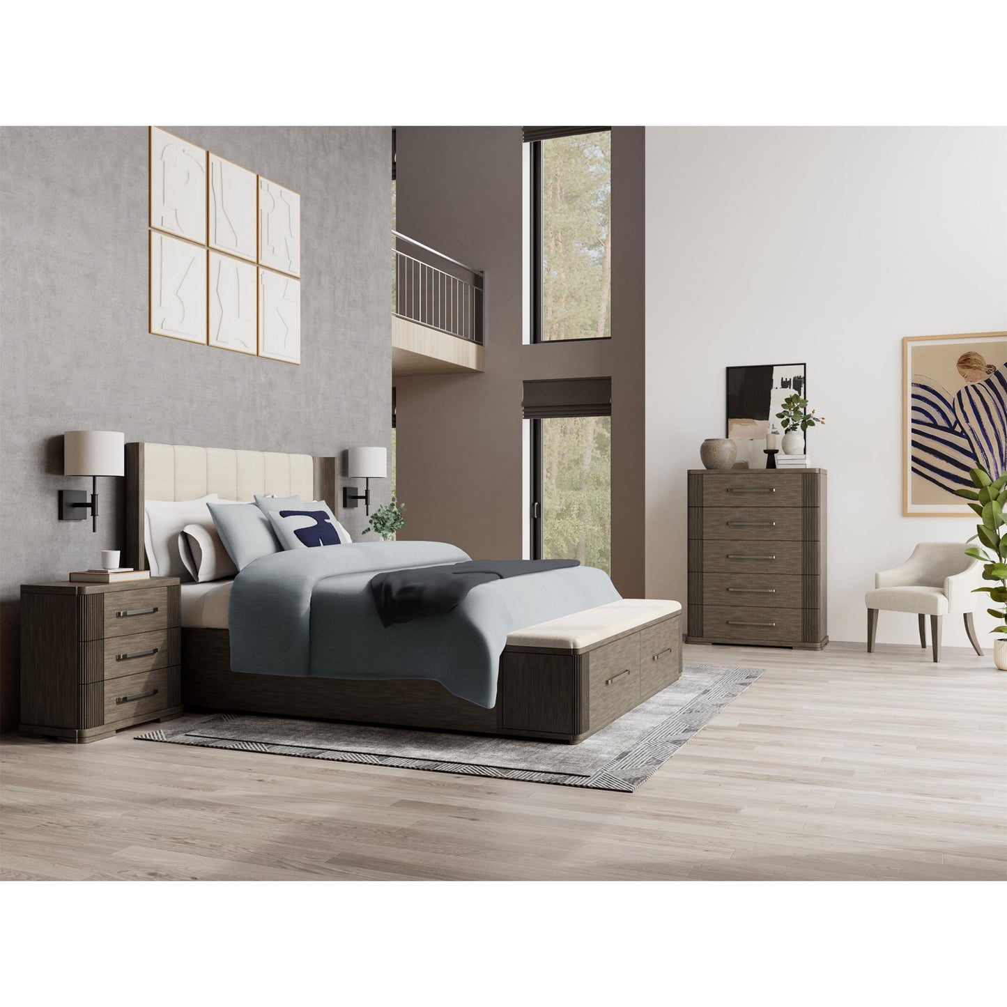 Sariel - Five Drawer Chest - Dark Brown