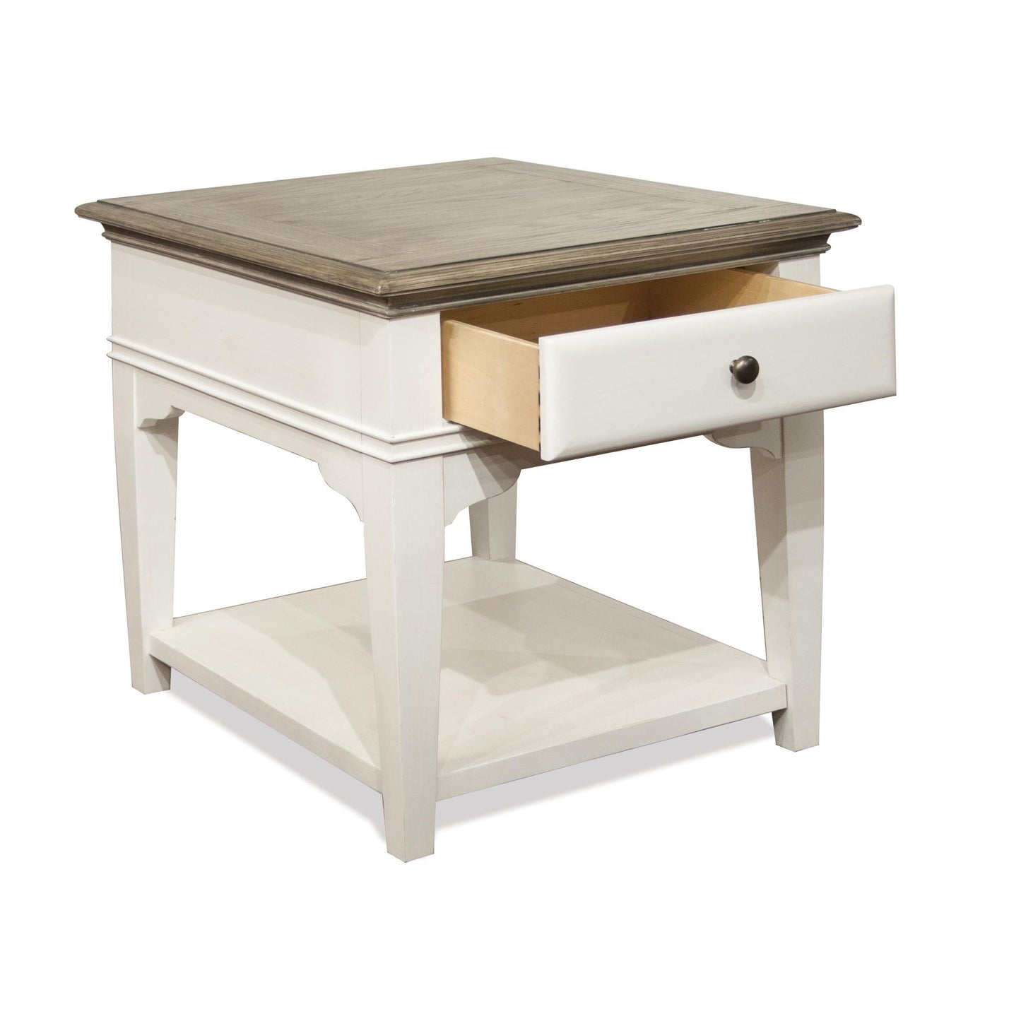 Myra - Leg Side Table - Natural / Paperwhite