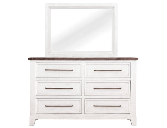Stoa - Mirror - White / Brown