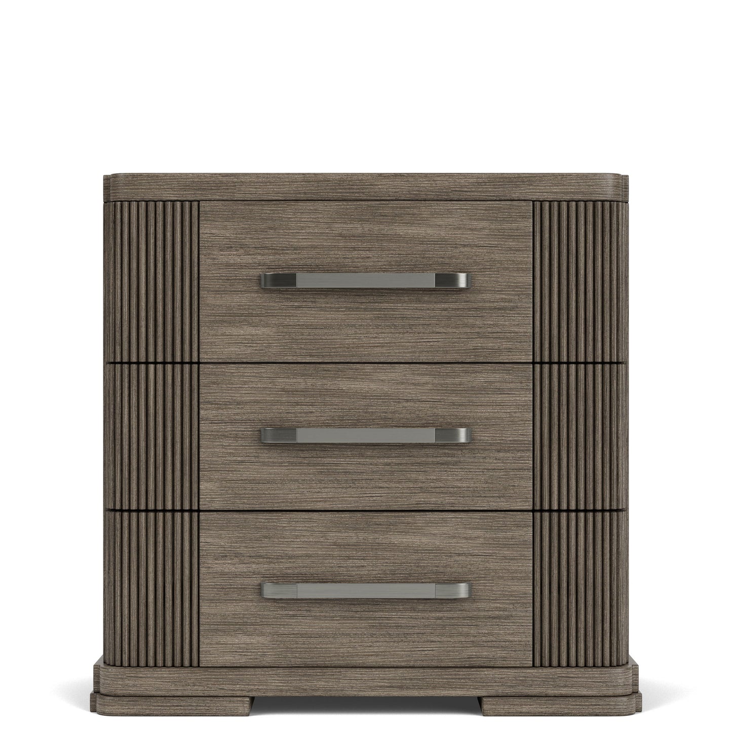 Sariel - Three Drawer Nightstand - Dark Brown
