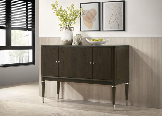 Reseda - 4-Door Dining Sideboard Server With Shelves - Ash Brown