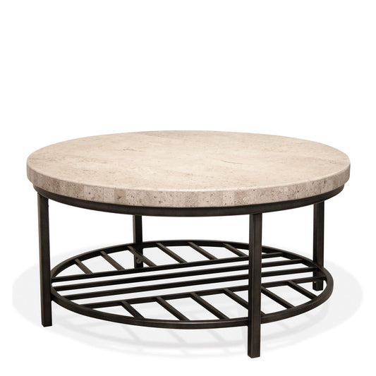 Capri - Round Coffee Table - Alabaster Travertine