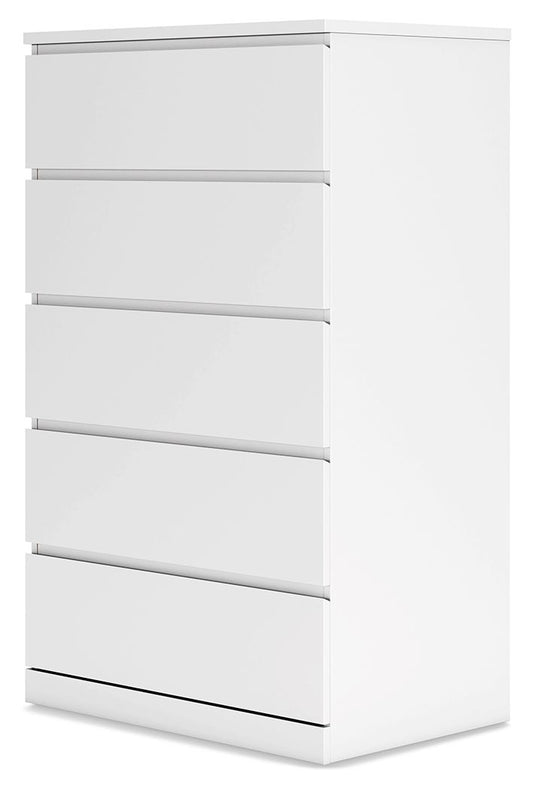 Onita - Five Drawer Chest - White