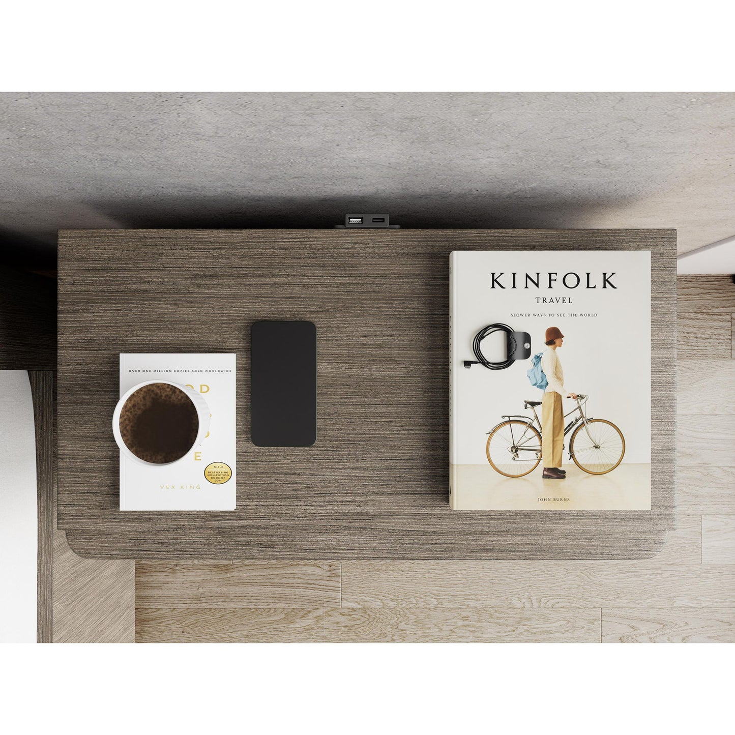 Sariel - Three Drawer Nightstand - Dark Brown