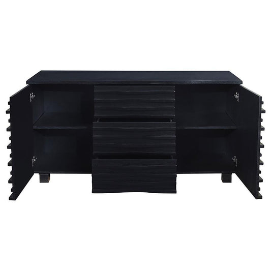 Stanton - 3-Drawer Sideboard Buffet Storage Cabinet - Black