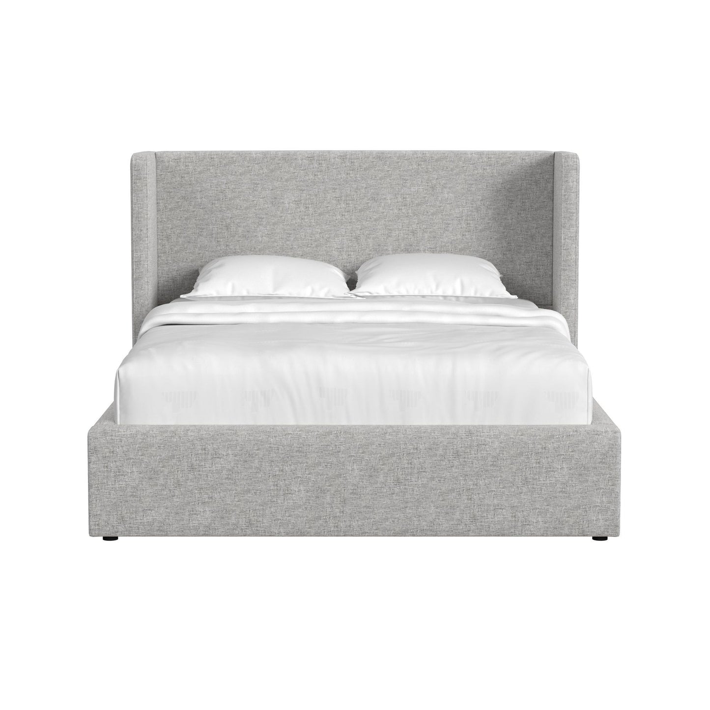 Angeline - Complete Queen Non-Storage Bed - Gray Fabric