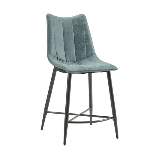 Riko - Counter Height Side Chair (Set of 2) - Gray/Gun Metal
