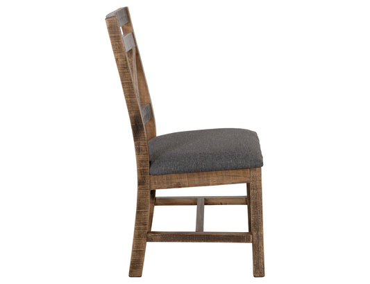 Loft - Chair With Fabric Seat (Set of 2) - Two Tone Gray / Brown