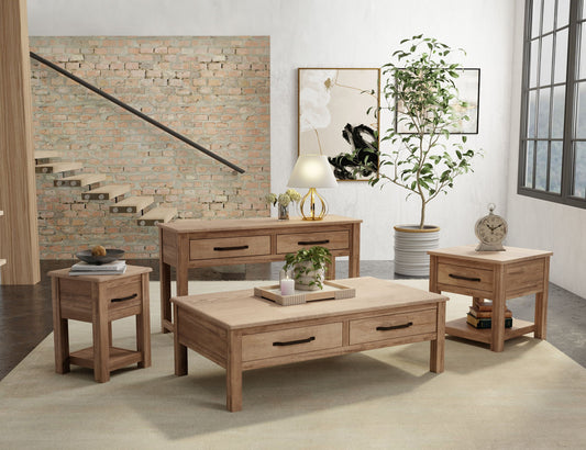 Natural Parota - Chairside Table - Brown Cappuccino