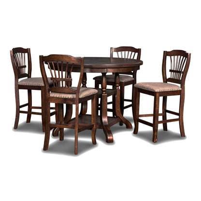 Bixby - Counter Table & 4 Chairs - Light Brown