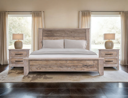 White Teak - Nightstand - Ivory White