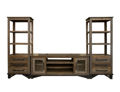 Loft - TV Stand / Wall Unit - Two Tone Gray / Brown