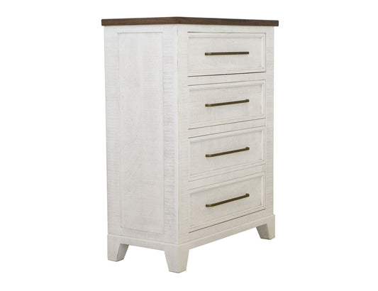 Stoa - 4 Drawer Chest - White / Brown