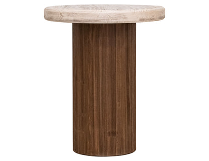 Sahara - End Table - Light Cream / Brown Caramel