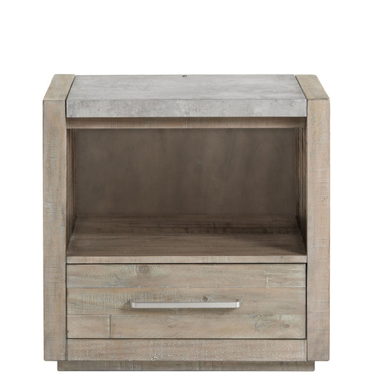 Intrigue - One Drawer Nightstand - Light Brown