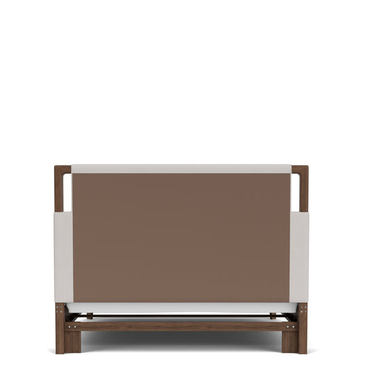 Delia - King Upholstered Bed - Nouveau Walnut / Beige