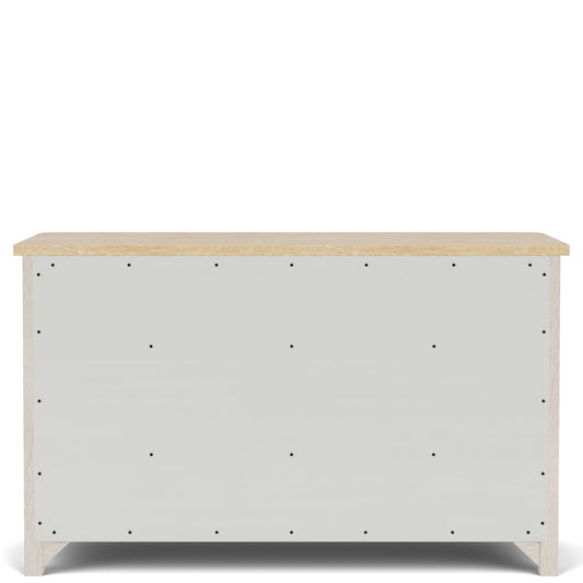Glenndale - Six Drawer Dresser - Aged White / Wheat
