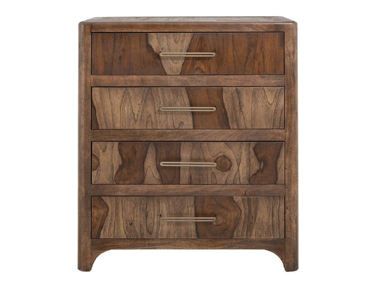 Praga - 4-Drawer Chest - Almond / Barrel Brown