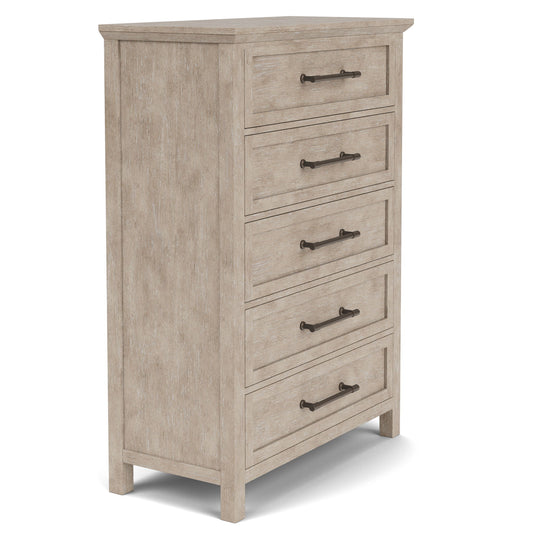 Bennett - Five Drawer Chest - Frosted Gray