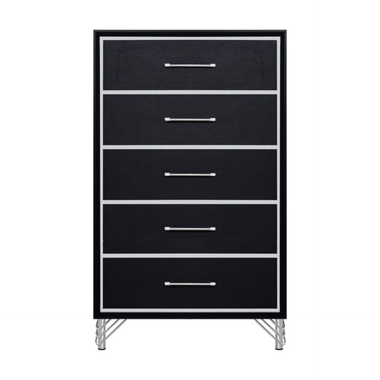 Ava - 5 Drawer Chest - Ebony