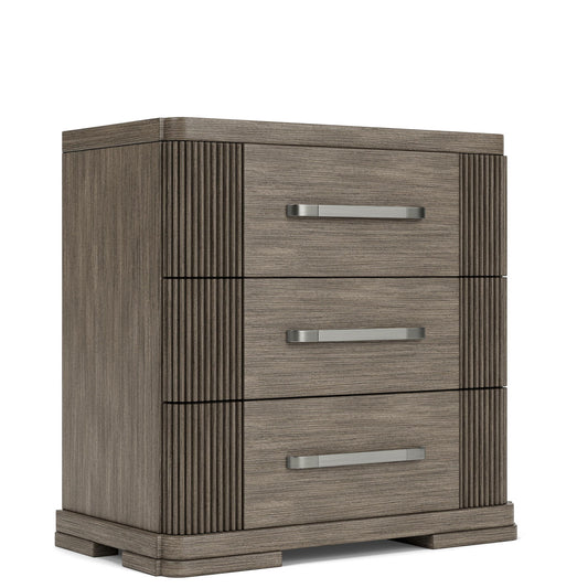 Sariel - Three Drawer Nightstand - Dark Brown