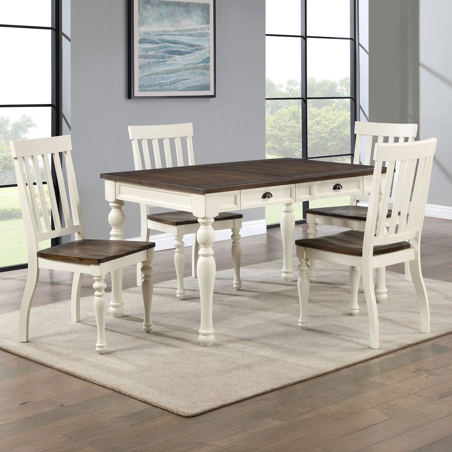 Joanna - Dining Set With Two Tone Table
