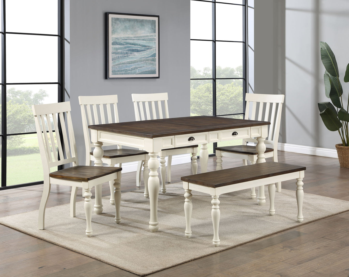 Joanna - Dining Set With Two Tone Table