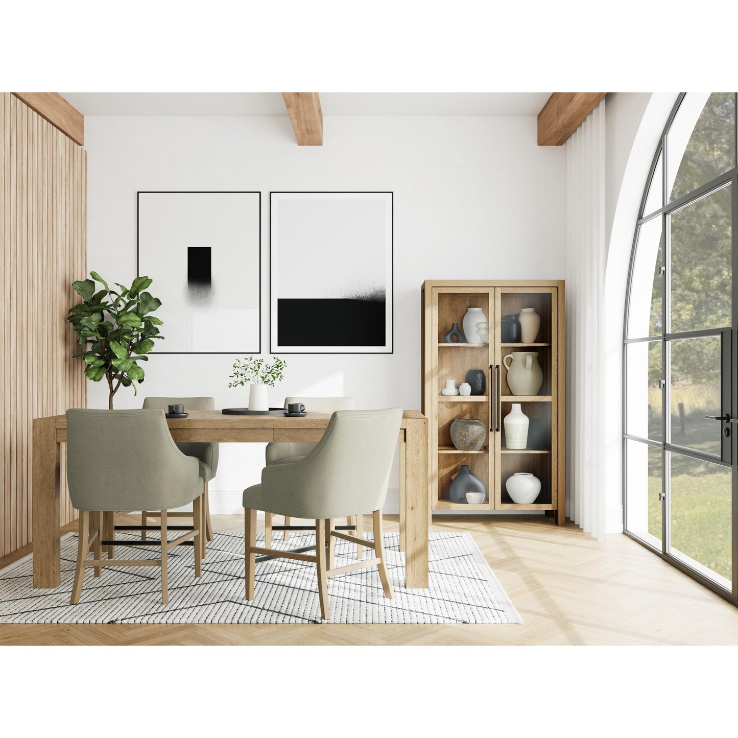 Davie - Gathering Height Dining Table - Light Brown