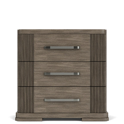 Sariel - Three Drawer Nightstand - Dark Brown