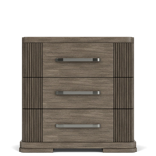Sariel - Three Drawer Nightstand - Dark Brown