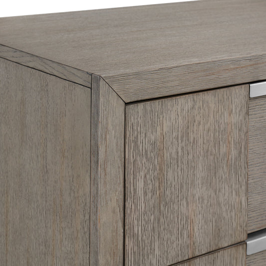 Kelis - 3 Drawer Nightstand With USB - Gray