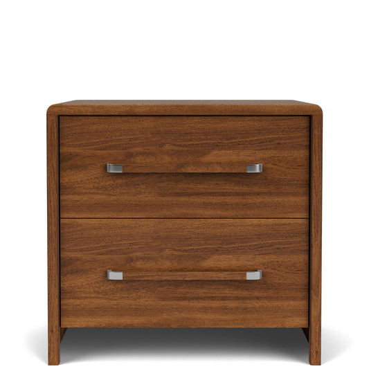 Elsie - Two Drawer Nightstand - Dark Brown