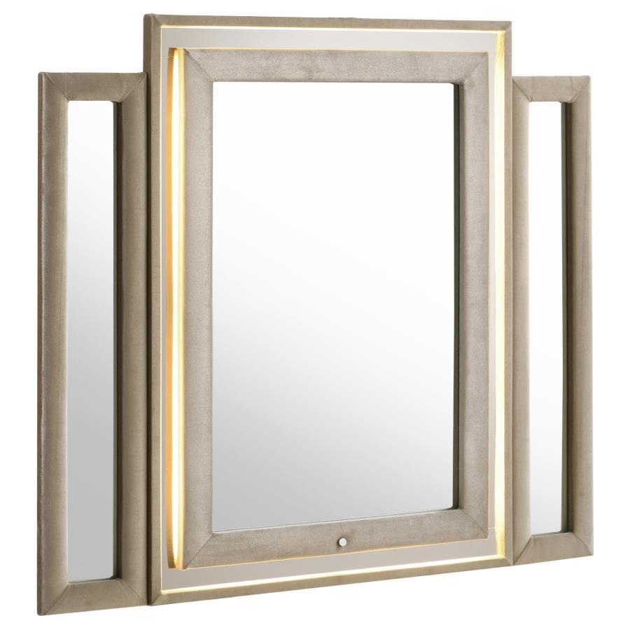 Lorient - LED Dresser Mirror - Ivory And Camel
