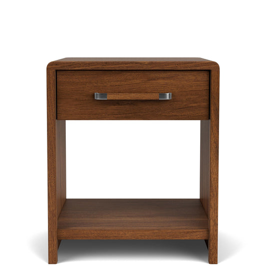 Elsie - One Drawer Nightstand - Dark Brown