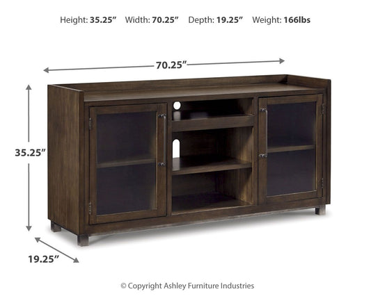 Starmore - XL TV Stand w/Fireplace Option - Brown