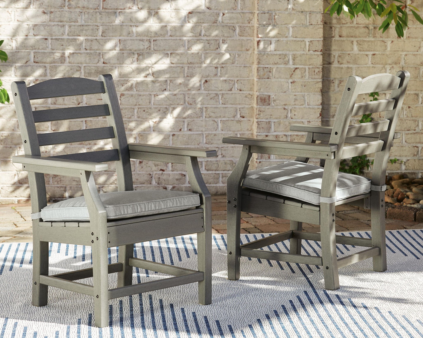 Visola - Arm Chair With Cushion (Set of 2) - Gray
