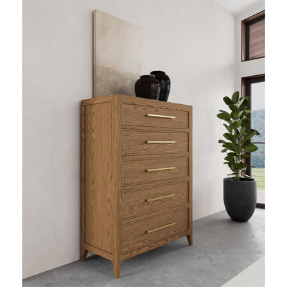 Halbrooke - Five Drawer Chest - Light Brown