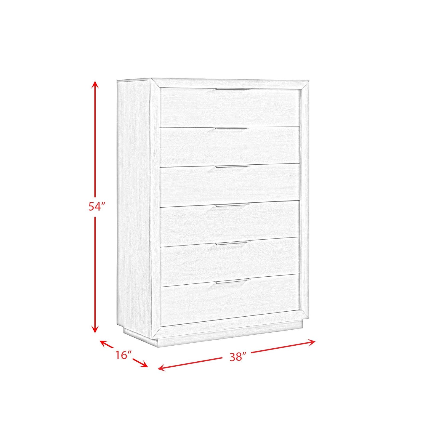 Arcadia - 6-Drawer Chest - Gray