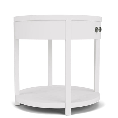 Rosalie - Round End Table - White