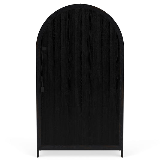 Calhoun - Display Cabinet - Whiskey / Ebony Whiskey Oak