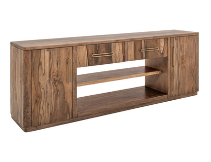 Balam - 80" TV Stand For Fire Place - Light Brown