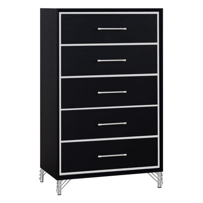 Ava - 5 Drawer Chest - Ebony
